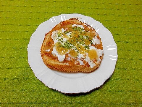 ピーナッツバター＆マスカルポーネ青汁蜂蜜トースト